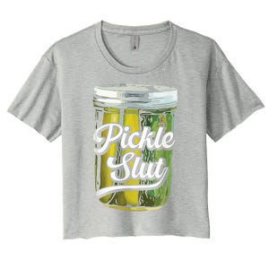 Pickle Slut Juicy Big Dill Pickle Lover Women's Crop Top Tee