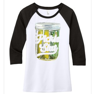 Pickle Slut Juicy Big Dill Pickle Lover Women's Tri-Blend 3/4-Sleeve Raglan Shirt