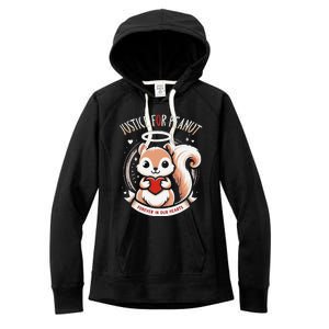 Peanut Squirrel Justice For Peanut The Squirrel Women's Fleece Hoodie