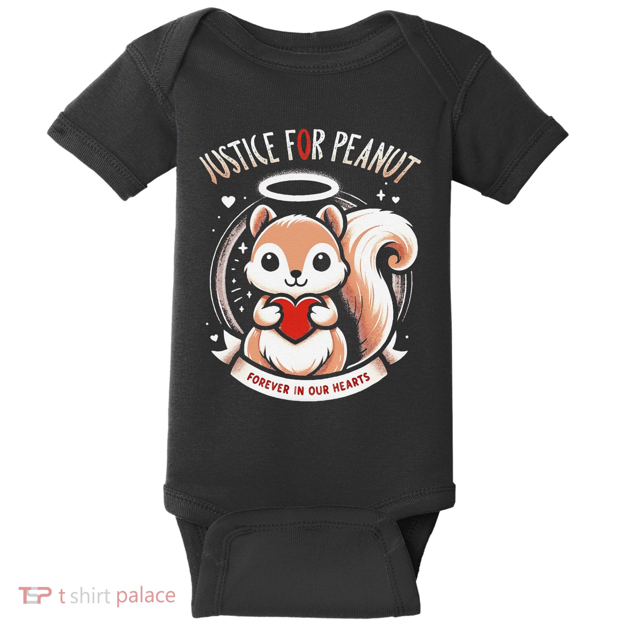 Peanut Squirrel Justice For Peanut The Squirrel Baby Bodysuit