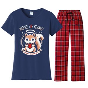 Peanut Squirrel Justice For Peanut The Squirrel Women's Flannel Pajama Set