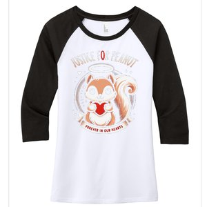 Peanut Squirrel Justice For Peanut The Squirrel Women's Tri-Blend 3/4-Sleeve Raglan Shirt