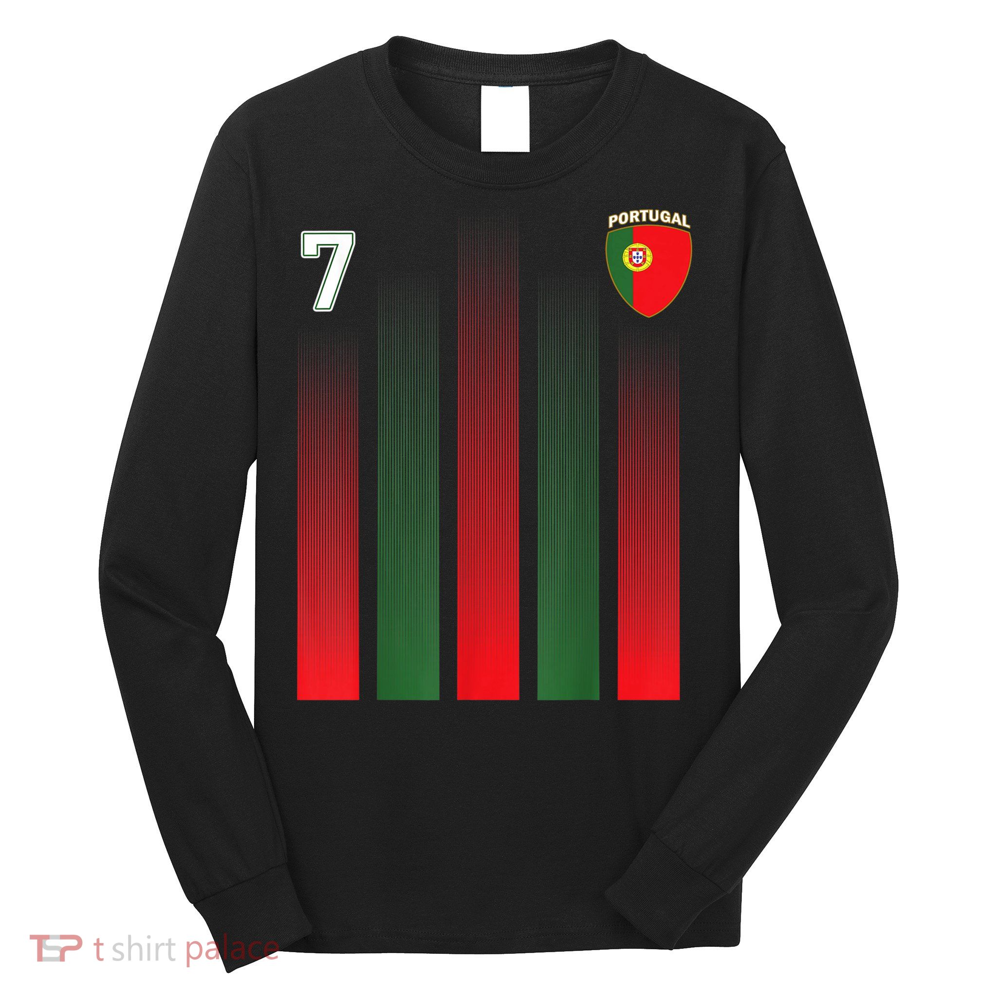 Portugal Soccer Jersey Portugal 7 Soccer Football Fan Long Sleeve Shirt