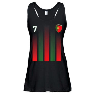 Portugal Soccer Jersey Portugal 7 Soccer Football Fan Ladies Essential Flowy Tank