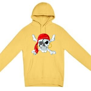 Pirate Skull Jolly And Roger Premium Pullover Hoodie