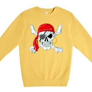 Pirate Skull Jolly And Roger Premium Crewneck Sweatshirt