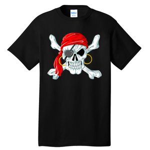 Pirate Skull Jolly And Roger Tall T-Shirt