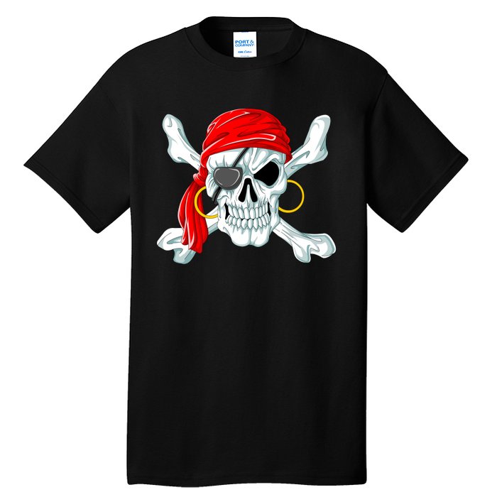 Pirate Skull Jolly And Roger Tall T-Shirt