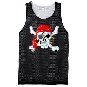 Pirate Skull Jolly And Roger Mesh Reversible Basketball Jersey Tank