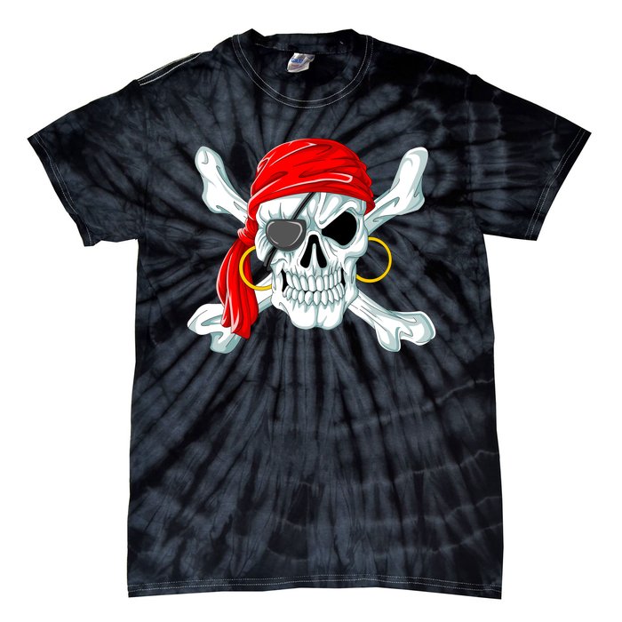 Pirate Skull Jolly And Roger Tie-Dye T-Shirt