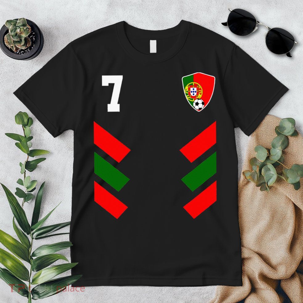 Portugal Soccer Jersey Portuguese Football Flag Premium T-Shirt