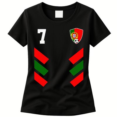 Portugal Soccer Jersey Portuguese Football Flag Womens T-Shirt