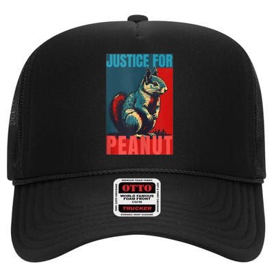 Peanut Squirrel Justice For Peanut Squirrel High Crown Mesh Back Trucker Hat