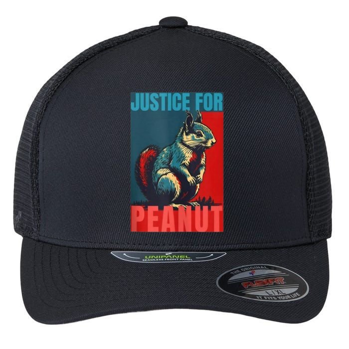 Peanut Squirrel Justice For Peanut Squirrel Flexfit Unipanel Trucker Cap