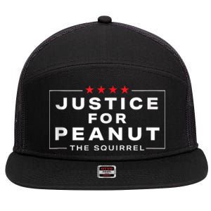 Peanut Squirrel Justice For Peanut Squirrel 7 Panel Mesh Trucker Snapback Hat