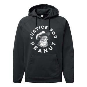 Peanut Squirrel Justice For Peanut Squirrel Performance Fleece Hoodie