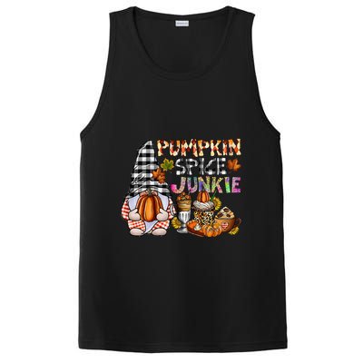 Pumpkin Spice Junkie Autumn Gnome Fall Thanksgiving Lover PosiCharge Competitor Tank