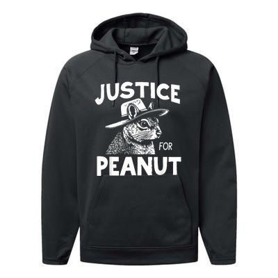 Peanut Squirrel Justice For Peanut Performance Fleece Hoodie