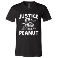 Peanut Squirrel Justice For Peanut V-Neck T-Shirt