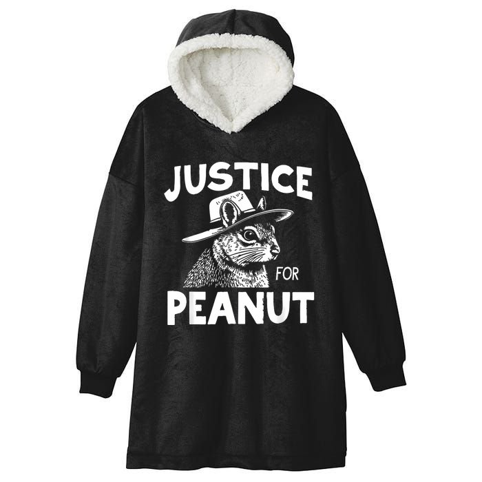 Peanut Squirrel Justice For Peanut Hooded Wearable Blanket