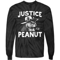 Peanut Squirrel Justice For Peanut Tie-Dye Long Sleeve Shirt