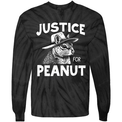 Peanut Squirrel Justice For Peanut Tie-Dye Long Sleeve Shirt