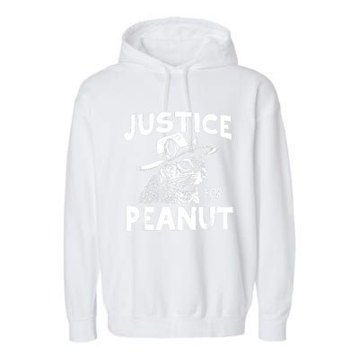 Peanut Squirrel Justice For Peanut Garment-Dyed Fleece Hoodie