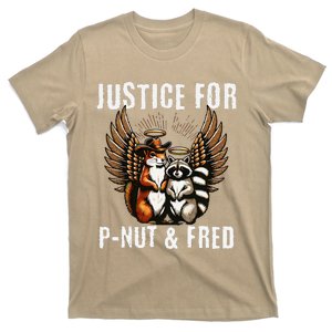 Pnut Squirrel Justice For Racoon Fred Justice For Peanut T-Shirt