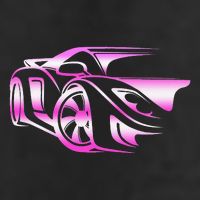 Pink Stylized JDM Drifting Car Design Adult Drive Performance Visor