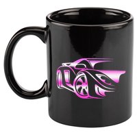 Pink Stylized JDM Drifting Car Design 11oz C Handle Ceramic Mug