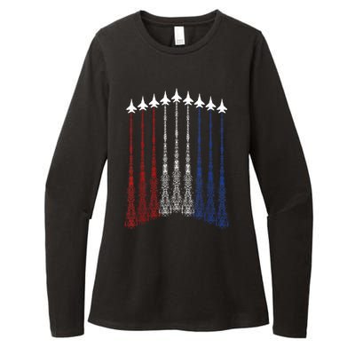 Patriotic Shirts Jet 4th Of July Usa Womens CVC Long Sleeve Shirt