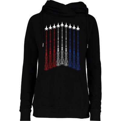 Patriotic Shirts Jet 4th Of July Usa Womens Funnel Neck Pullover Hood