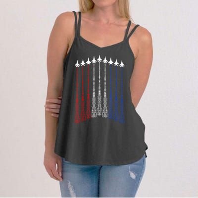 Patriotic Shirts Jet 4th Of July Usa Women's Strappy Tank