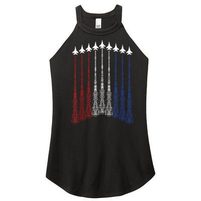 Patriotic Shirts Jet 4th Of July Usa Women's Perfect Tri Rocker Tank