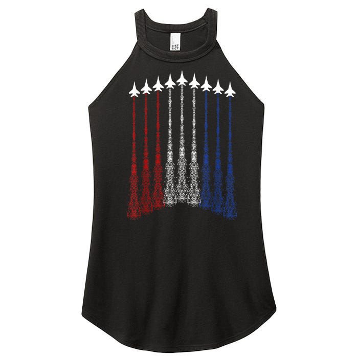 Patriotic Shirts Jet 4th Of July Usa Women's Perfect Tri Rocker Tank