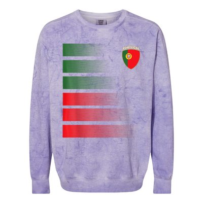 Portugal Soccer Jersey Portugal Football Fan Soccer Colorblast Crewneck Sweatshirt