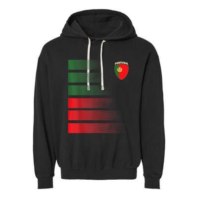 Portugal Soccer Jersey Portugal Football Fan Soccer Garment-Dyed Fleece Hoodie