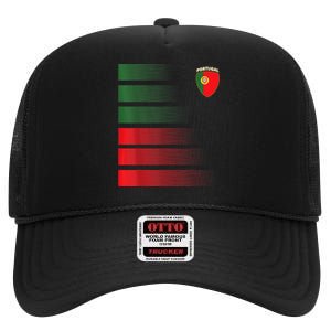 Portugal Soccer Jersey Portugal Football Fan Soccer High Crown Mesh Back Trucker Hat