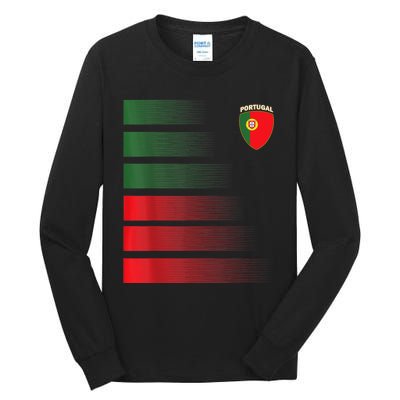 Portugal Soccer Jersey Portugal Football Fan Soccer Tall Long Sleeve T-Shirt