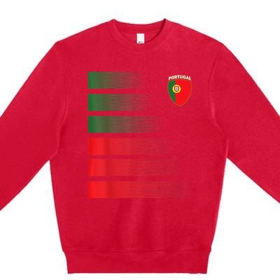 Portugal Soccer Jersey Portugal Football Fan Soccer Premium Crewneck Sweatshirt