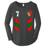 Portugal Soccer Jersey Portuguese Football Shirt Flag Women's Perfect Tri Tunic Long Sleeve Shirt