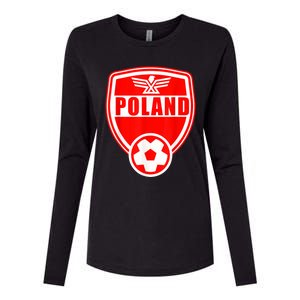 Poland Soccer Jersey Gift Poland Football Fans   Womens Cotton Relaxed Long Sleeve T-Shirt