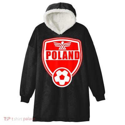 Poland Soccer Jersey Gift Poland Football Fans   Hooded Wearable Blanket