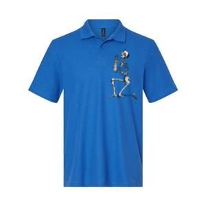 Praying Skeleton Kneeling Skull Emo Halloween Softstyle Adult Sport Polo