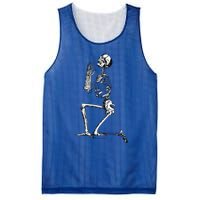 Praying Skeleton Kneeling Skull Emo Halloween Mesh Reversible Basketball Jersey Tank