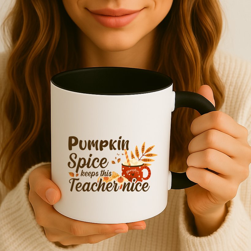 Pumpkin Spice Keeps This Teacher Nice Mug