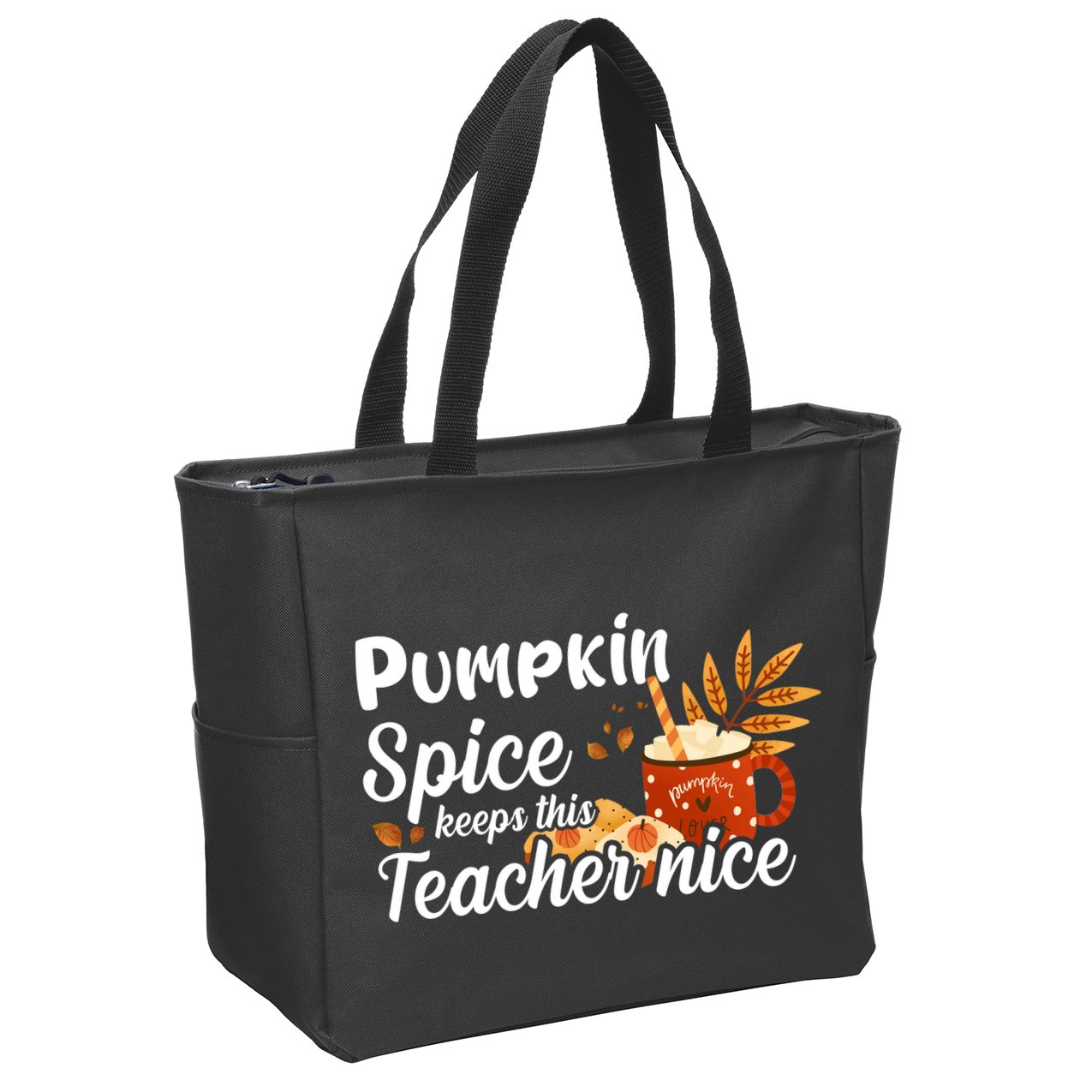 Pumpkin Spice Keeps This Teacher Nice Zip Tote Bag