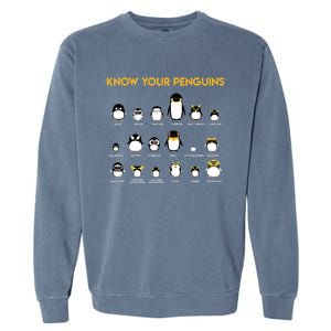 Penguin Species Know Your Penguins Gift Garment-Dyed Sweatshirt