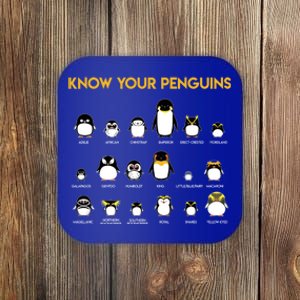 Penguin Species Know Your Penguins Gift Coaster