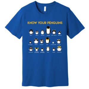 Penguin Species Know Your Penguins Gift Premium T-Shirt